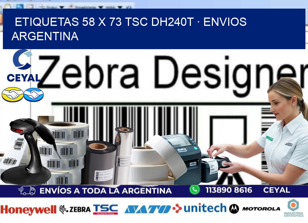 ETIQUETAS 58 x 73 TSC DH240T · ENVIOS ARGENTINA