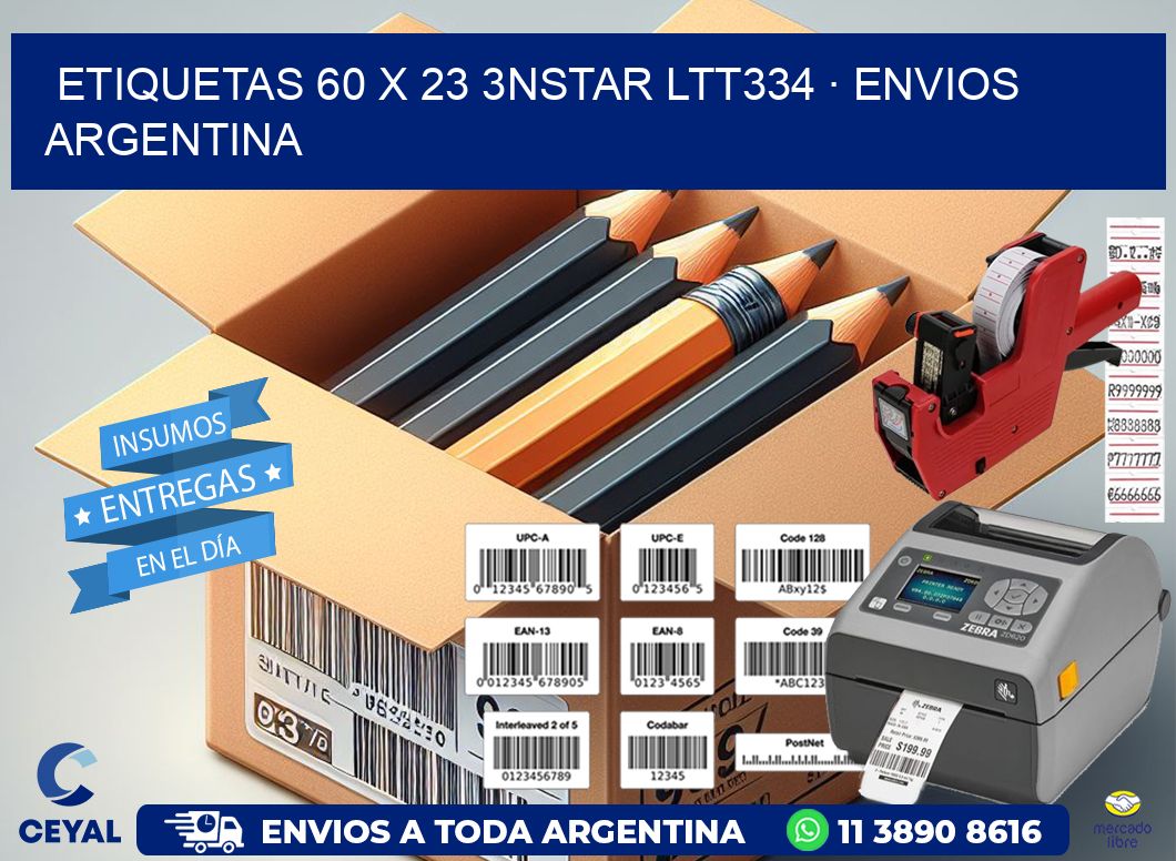 ETIQUETAS 60 x 23 3NSTAR LTT334 · ENVIOS ARGENTINA