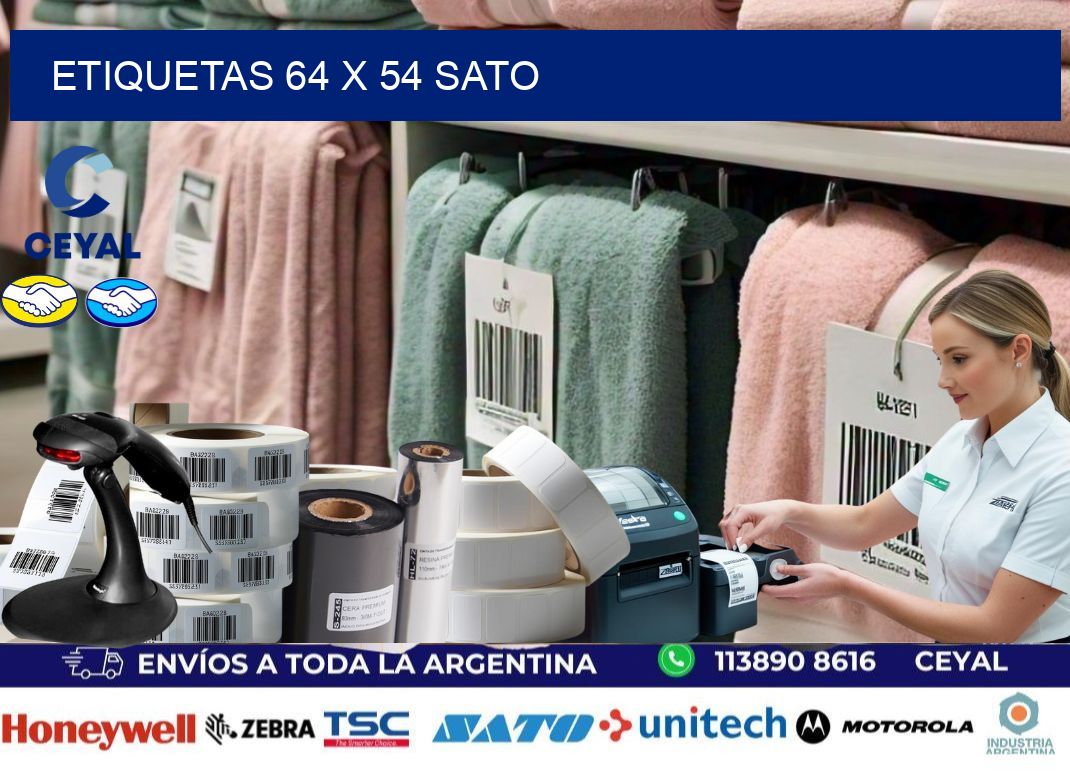 ETIQUETAS 64 x 54 SATO