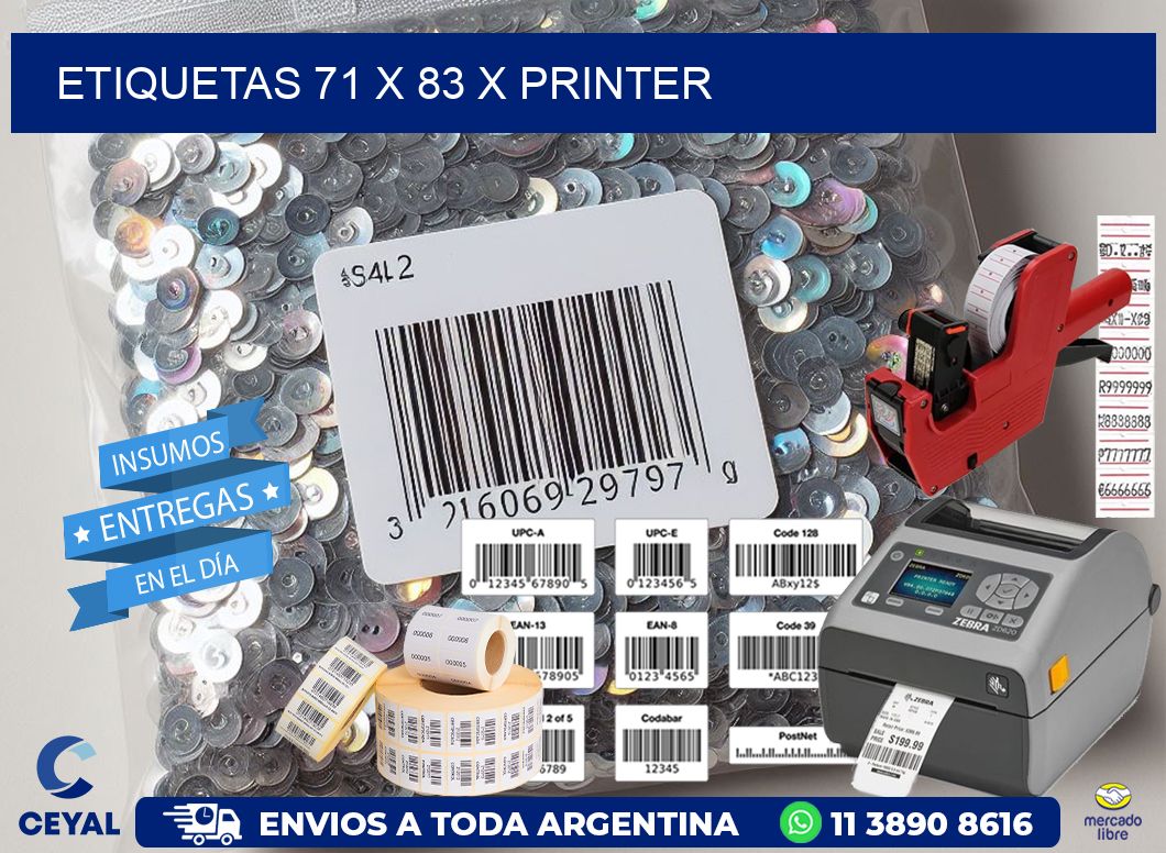 ETIQUETAS 71 x 83 X PRINTER