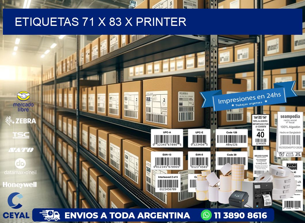 ETIQUETAS 71 x 83 X PRINTER