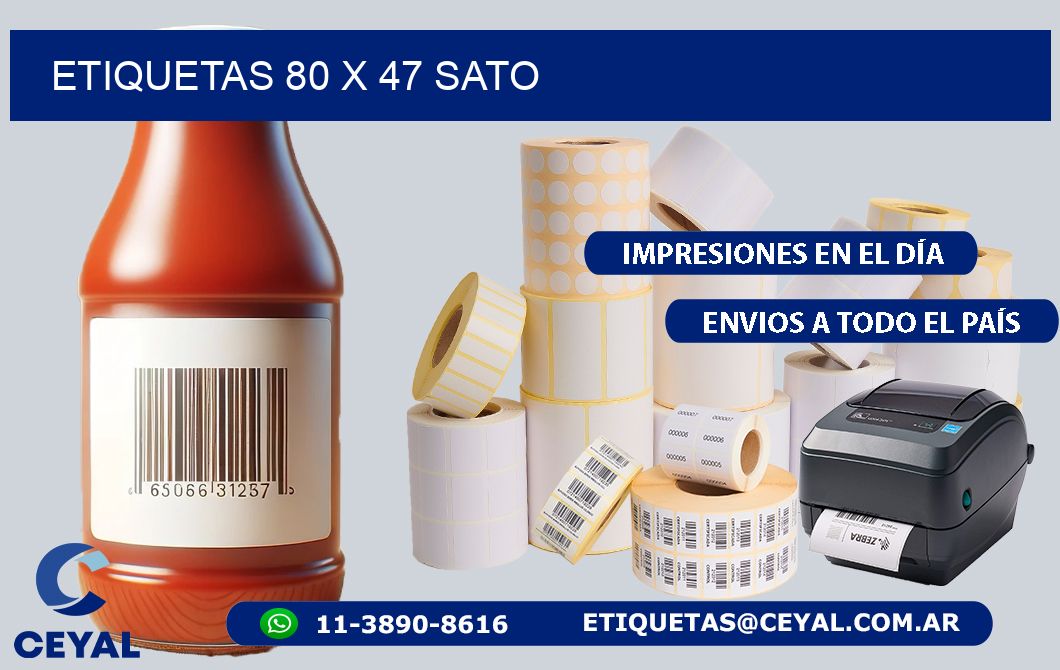 ETIQUETAS 80 x 47 SATO