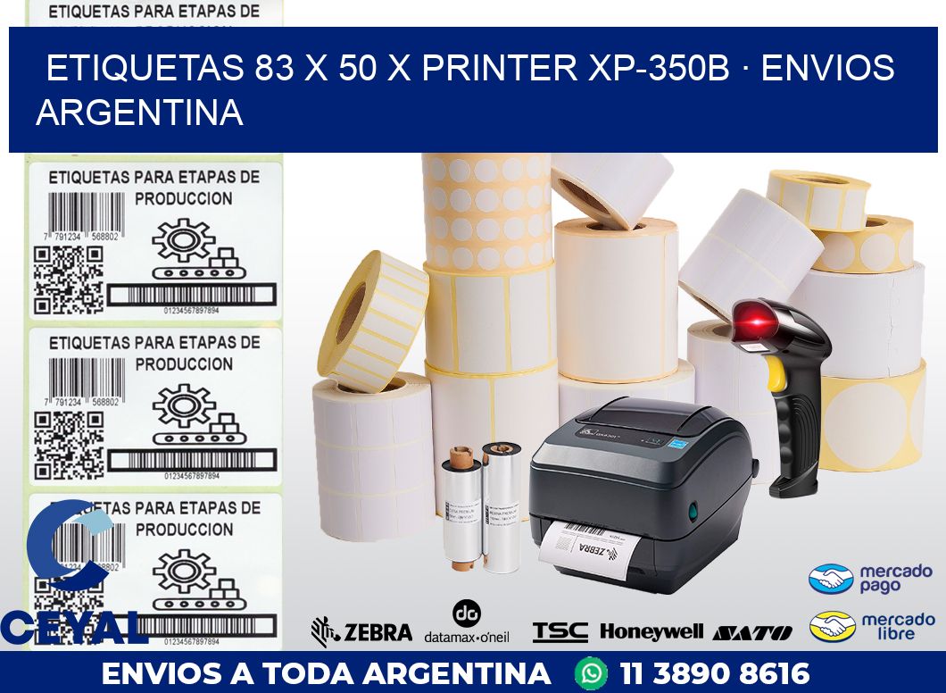 ETIQUETAS 83 x 50 X PRINTER XP-350B · ENVIOS ARGENTINA