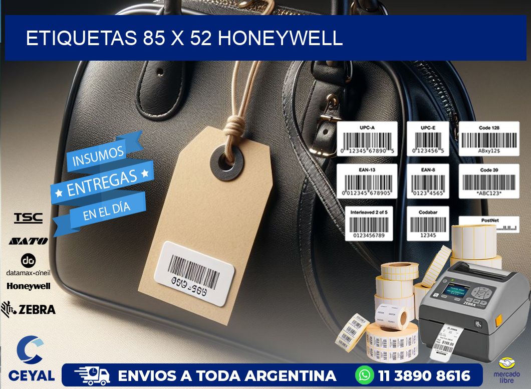 ETIQUETAS 85 x 52 HONEYWELL