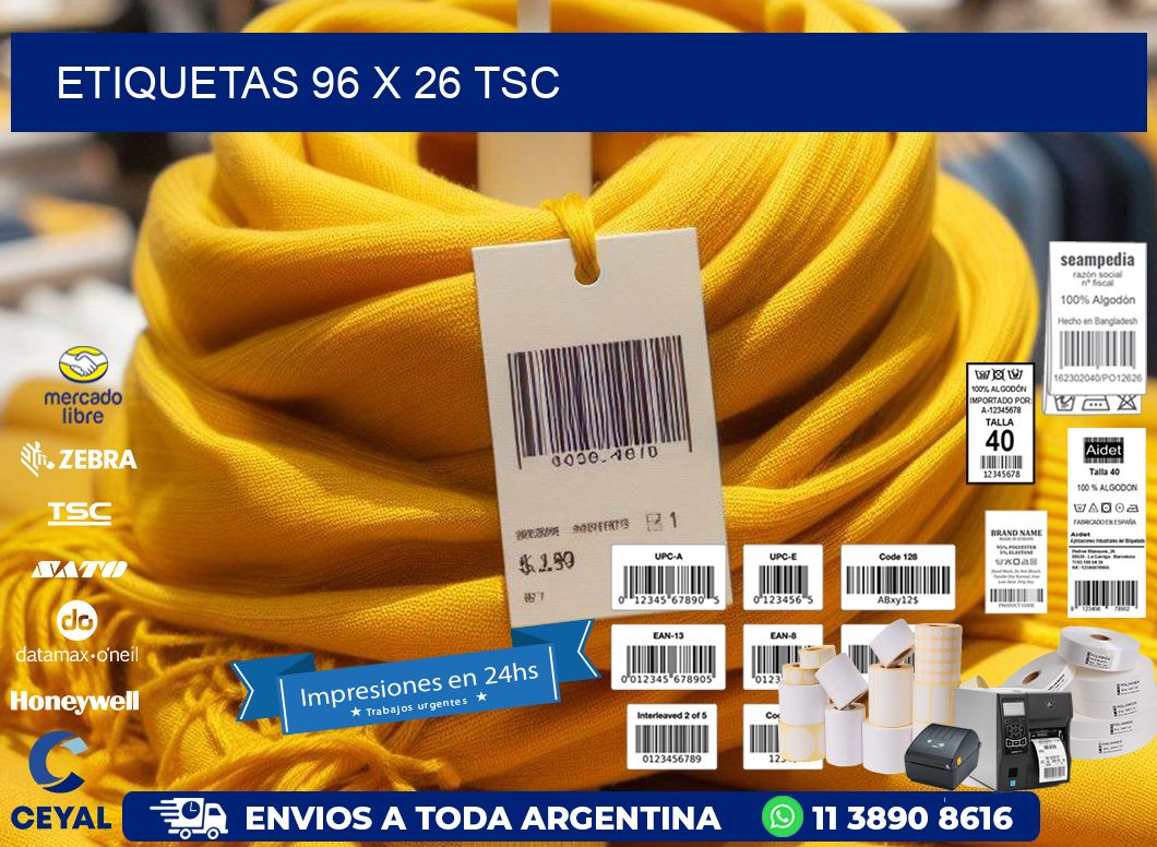 ETIQUETAS 96 x 26 TSC