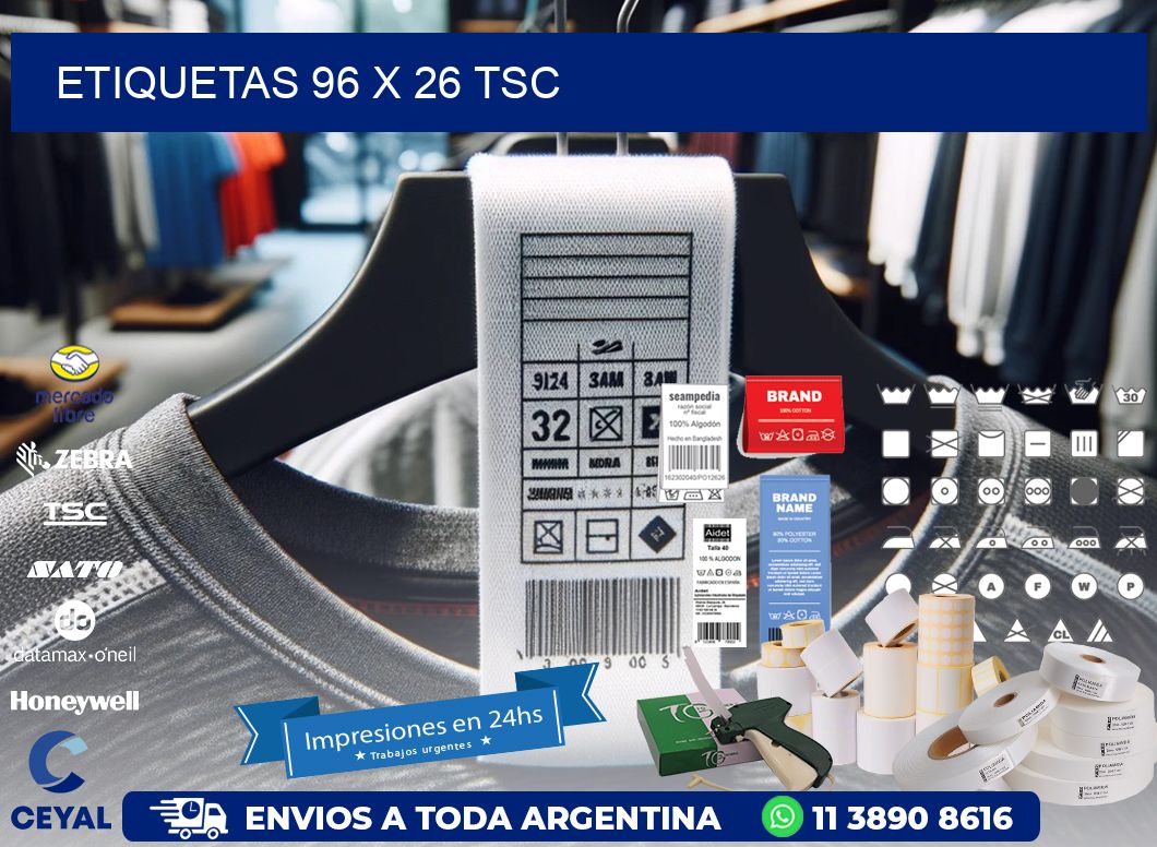 ETIQUETAS 96 x 26 TSC