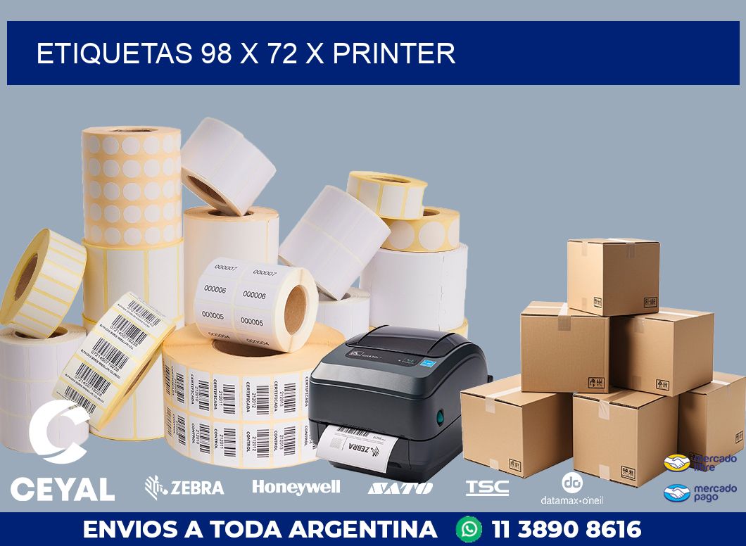 ETIQUETAS 98 x 72 X PRINTER