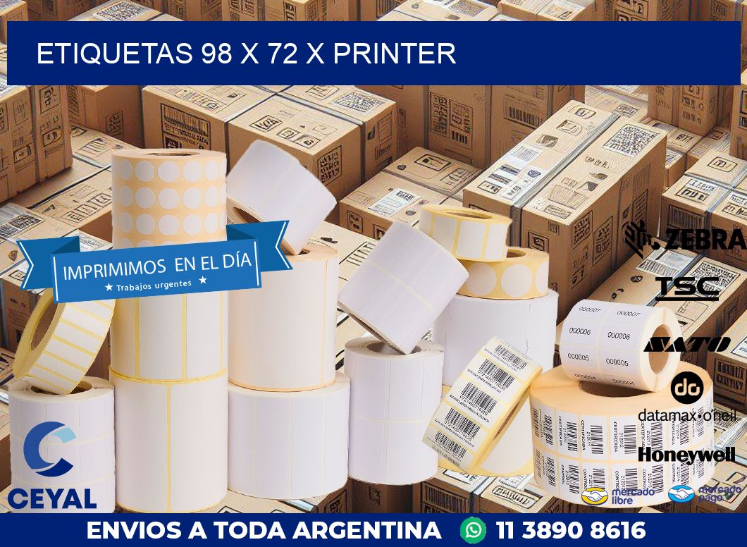 ETIQUETAS 98 x 72 X PRINTER
