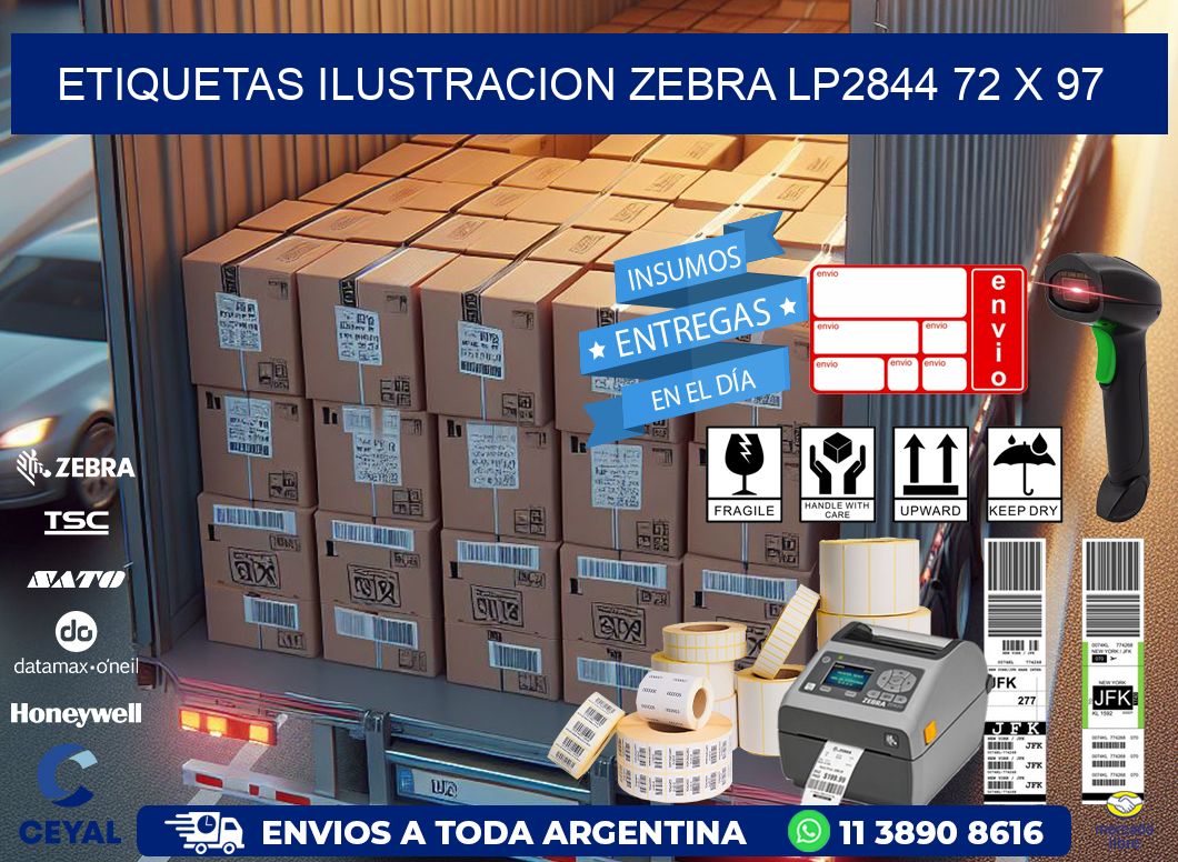 ETIQUETAS ILUSTRACION ZEBRA LP2844 72 x 97