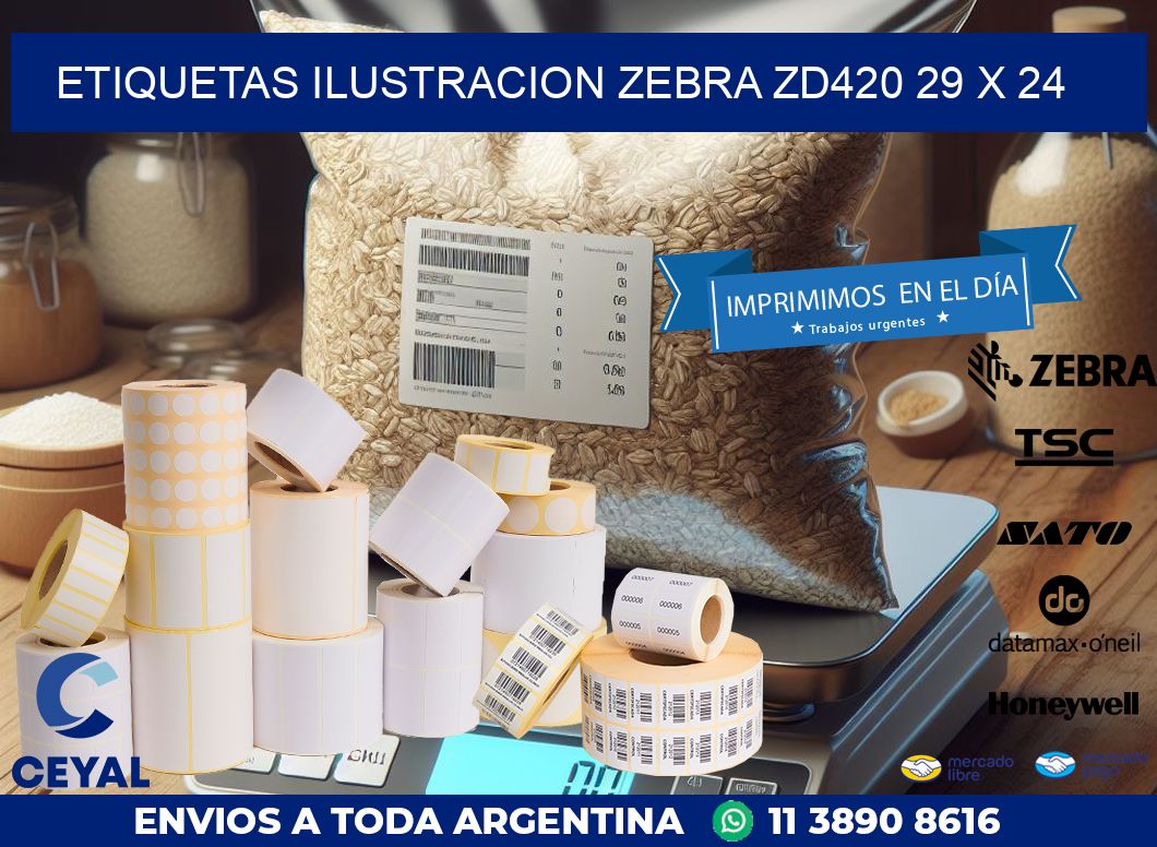 ETIQUETAS ILUSTRACION ZEBRA ZD420 29 x 24