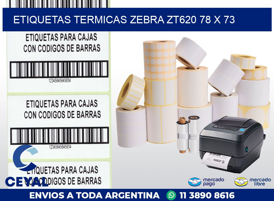 ETIQUETAS TERMICAS ZEBRA ZT620 78 x 73