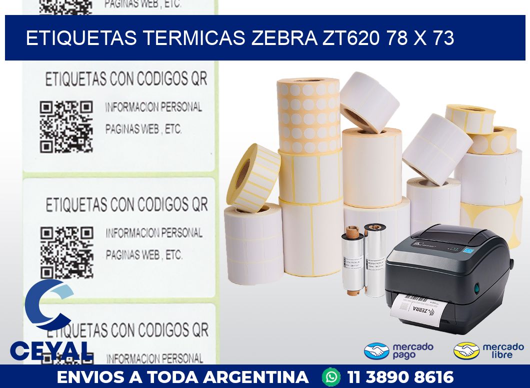 ETIQUETAS TERMICAS ZEBRA ZT620 78 x 73