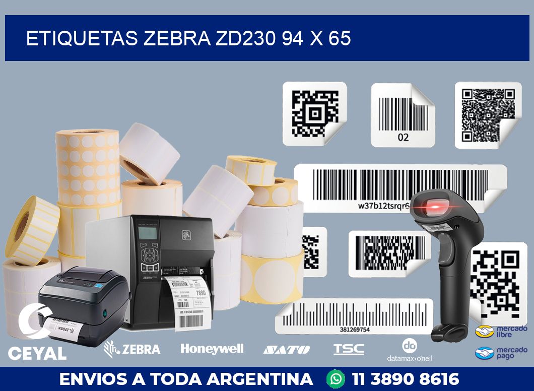 ETIQUETAS Zebra ZD230 94 x 65