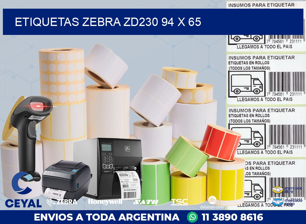 ETIQUETAS Zebra ZD230 94 x 65
