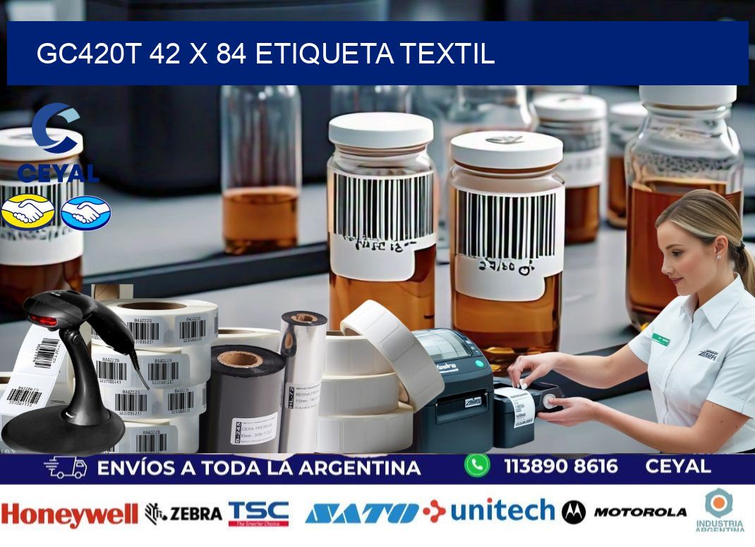 GC420T 42 x 84 ETIQUETA TEXTIL