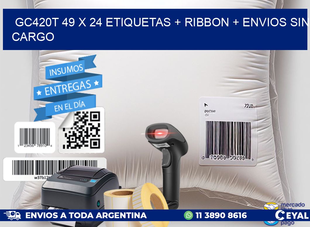 GC420T 49 x 24 etiquetas + ribbon + envios sin cargo