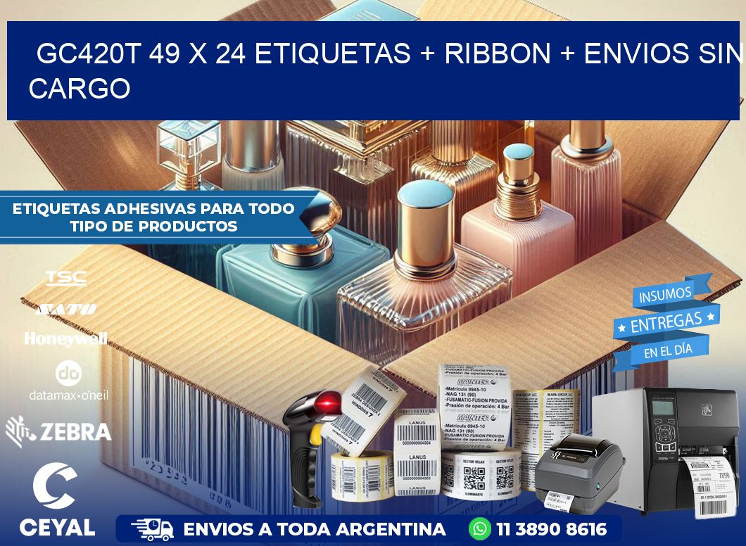 GC420T 49 x 24 etiquetas + ribbon + envios sin cargo