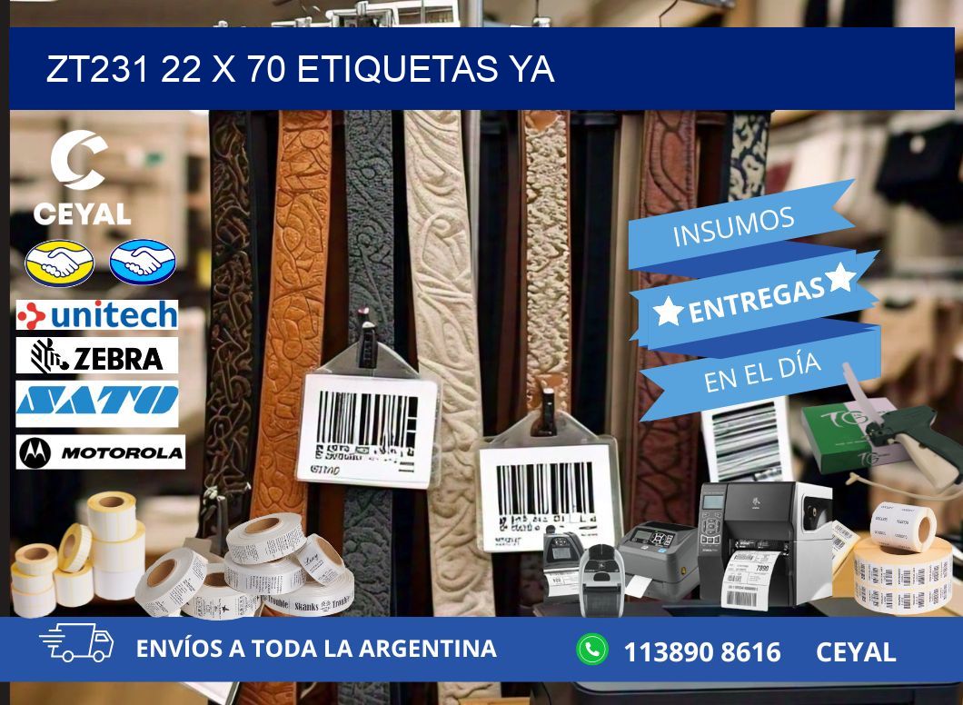 ZT231 22 x 70 ETIQUETAS YA