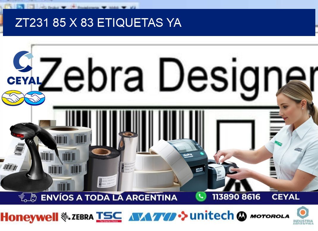 ZT231 85 x 83 ETIQUETAS YA