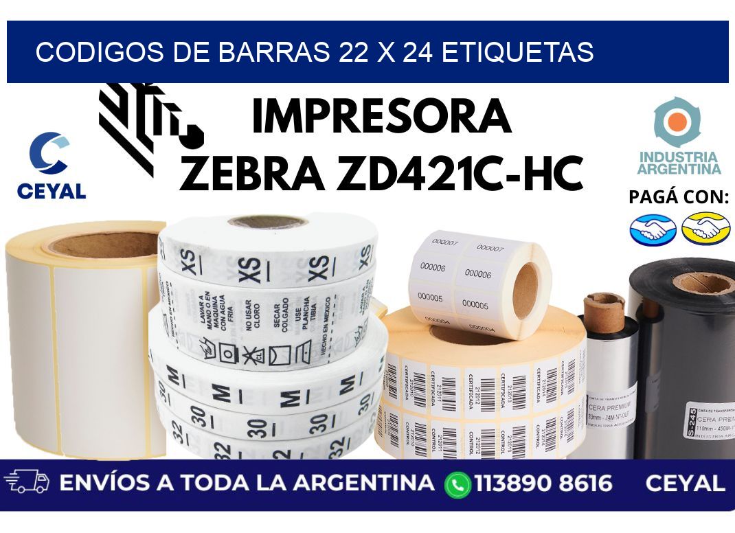 codigos de barras 22 x 24 etiquetas