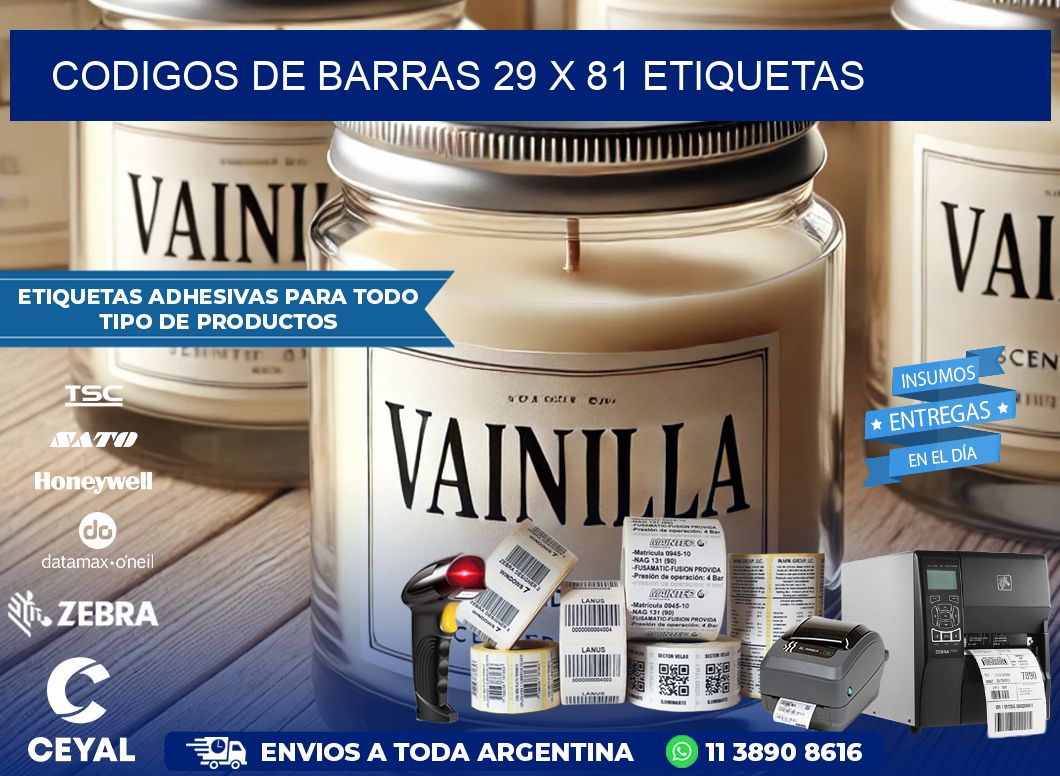 codigos de barras 29 x 81 etiquetas