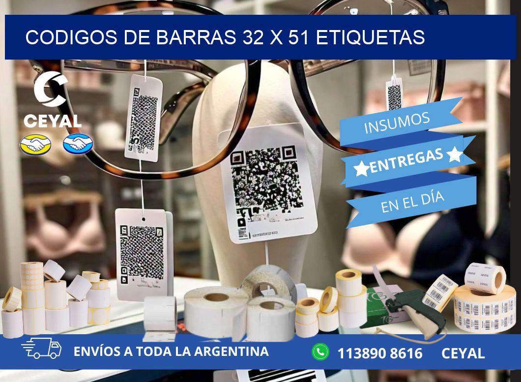 codigos de barras 32 x 51 etiquetas