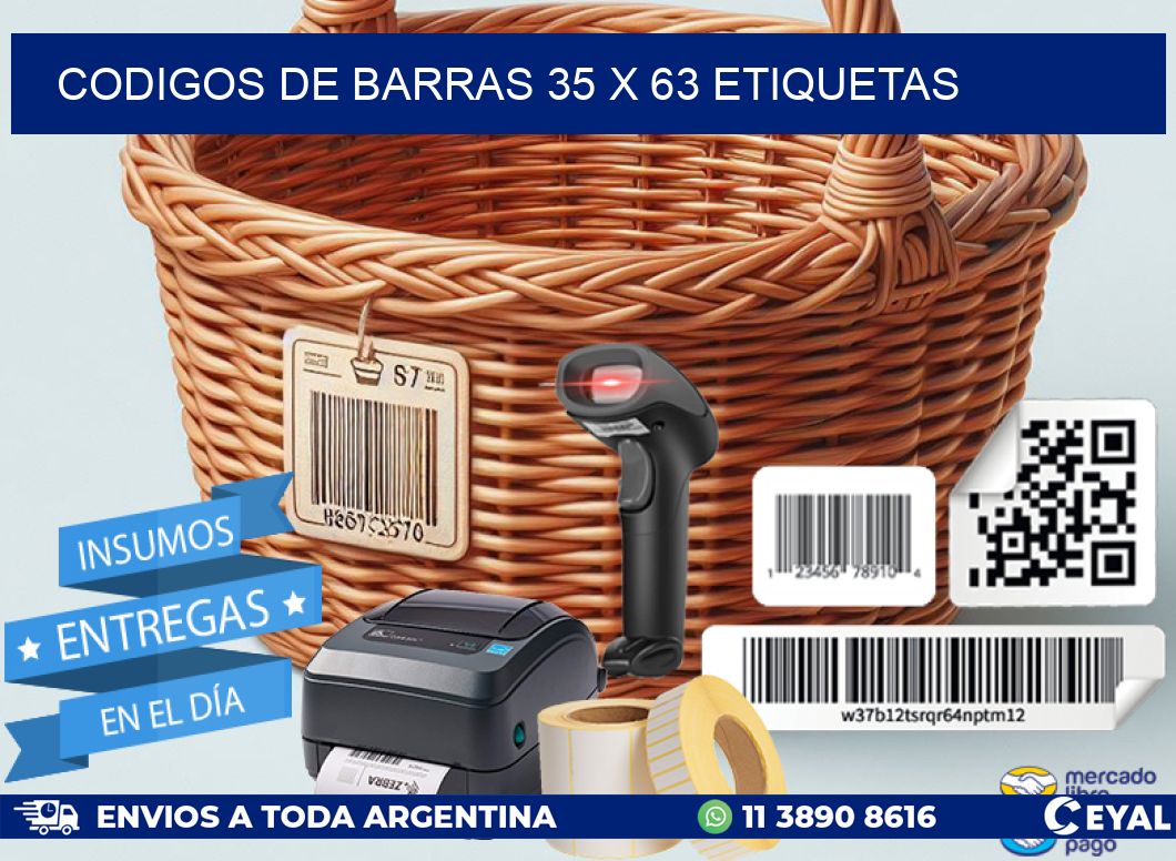 codigos de barras 35 x 63 etiquetas