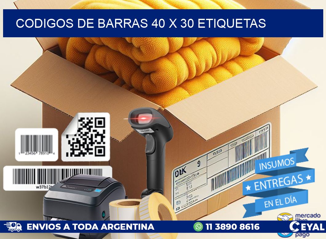 codigos de barras 40 x 30 etiquetas
