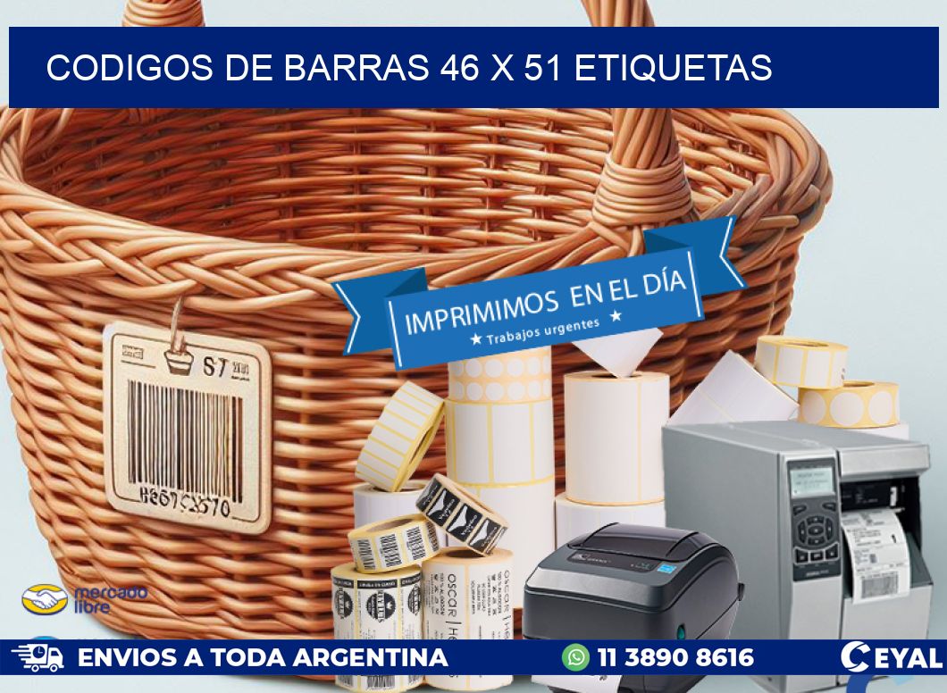codigos de barras 46 x 51 etiquetas