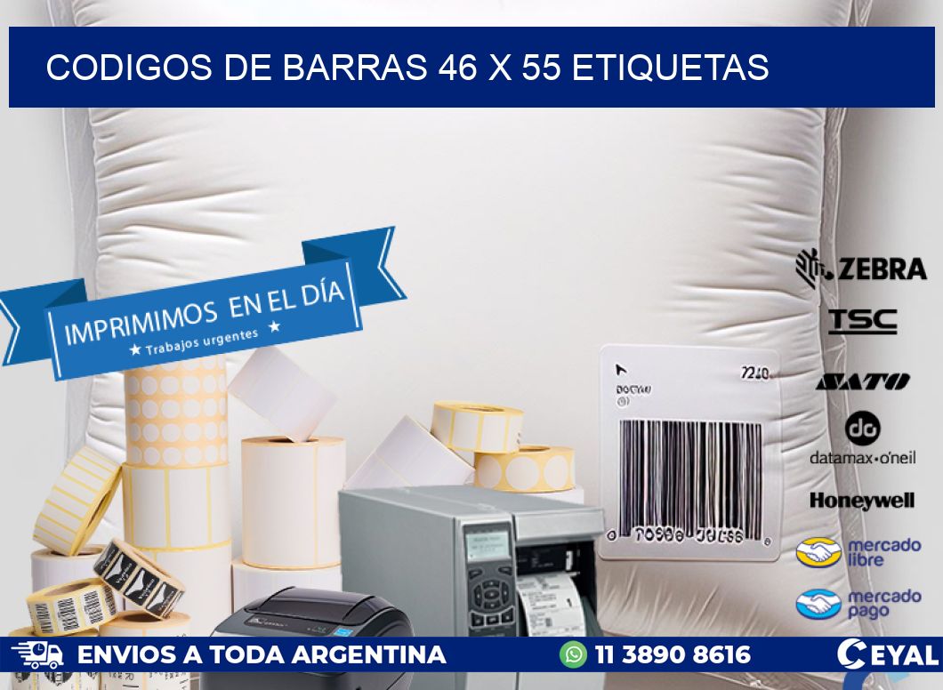 codigos de barras 46 x 55 etiquetas