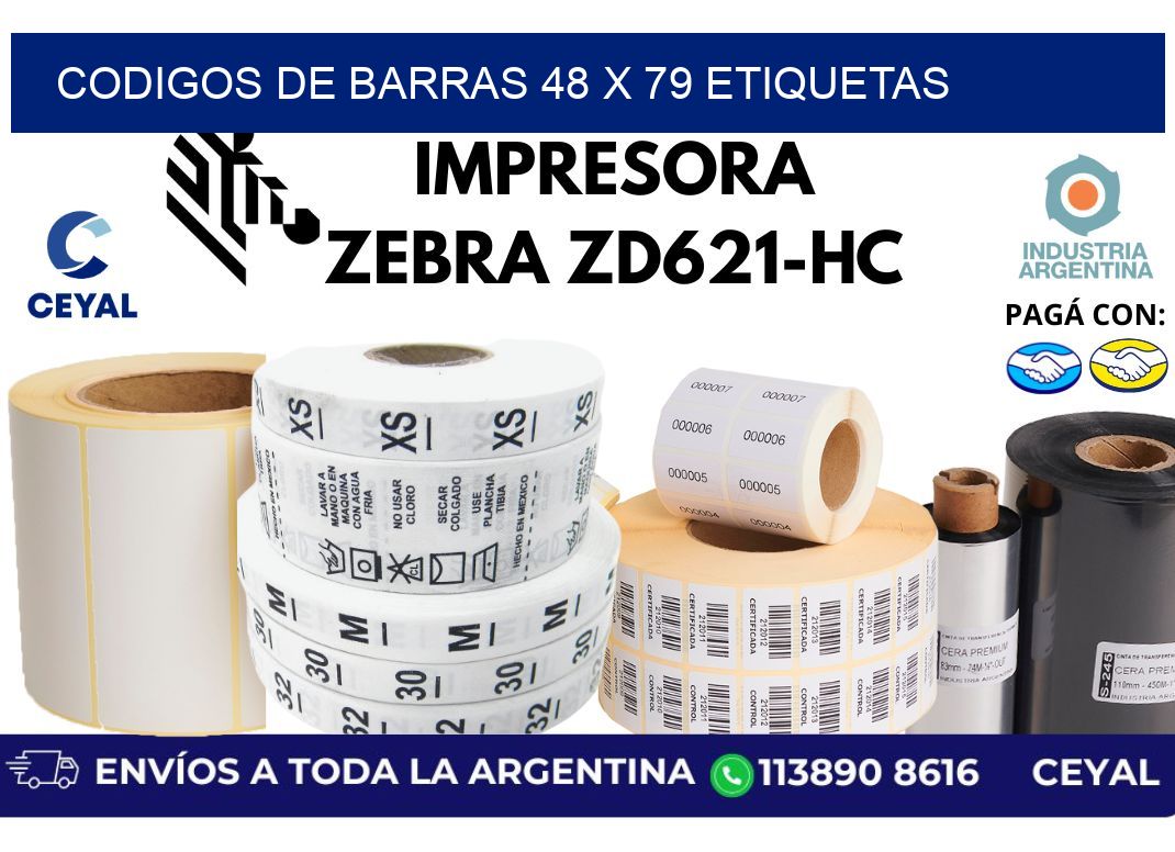 codigos de barras 48 x 79 etiquetas