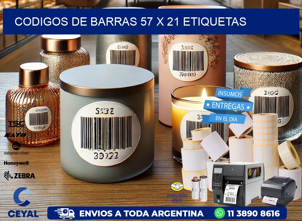 codigos de barras 57 x 21 etiquetas