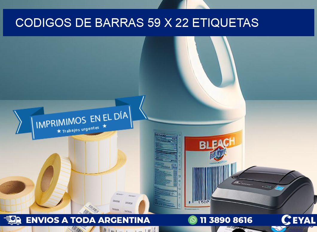 codigos de barras 59 x 22 etiquetas
