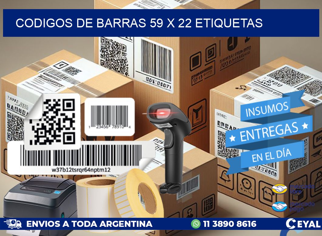 codigos de barras 59 x 22 etiquetas