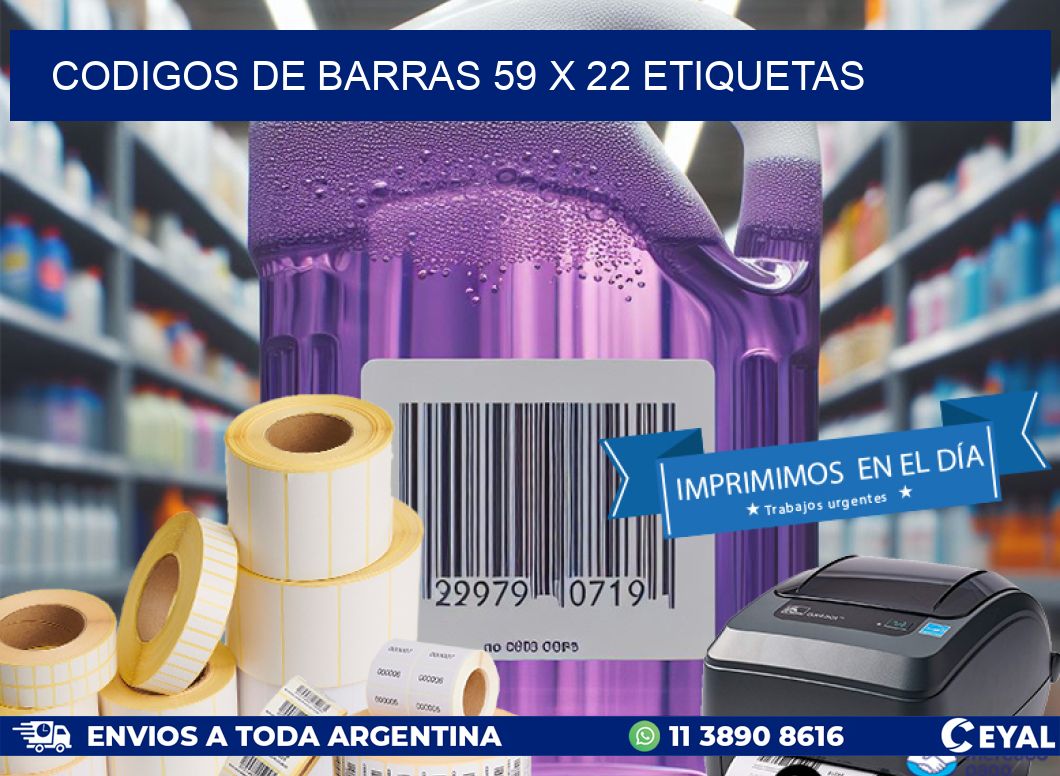 codigos de barras 59 x 22 etiquetas