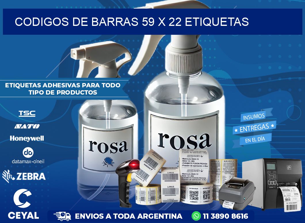codigos de barras 59 x 22 etiquetas