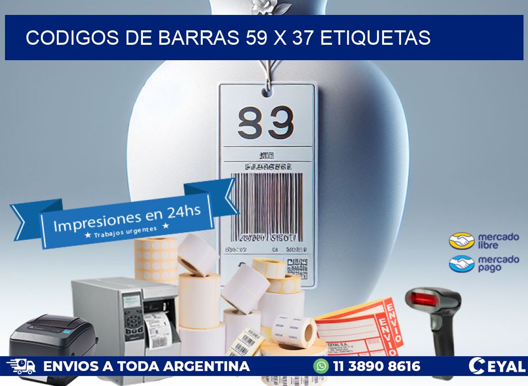codigos de barras 59 x 37 etiquetas