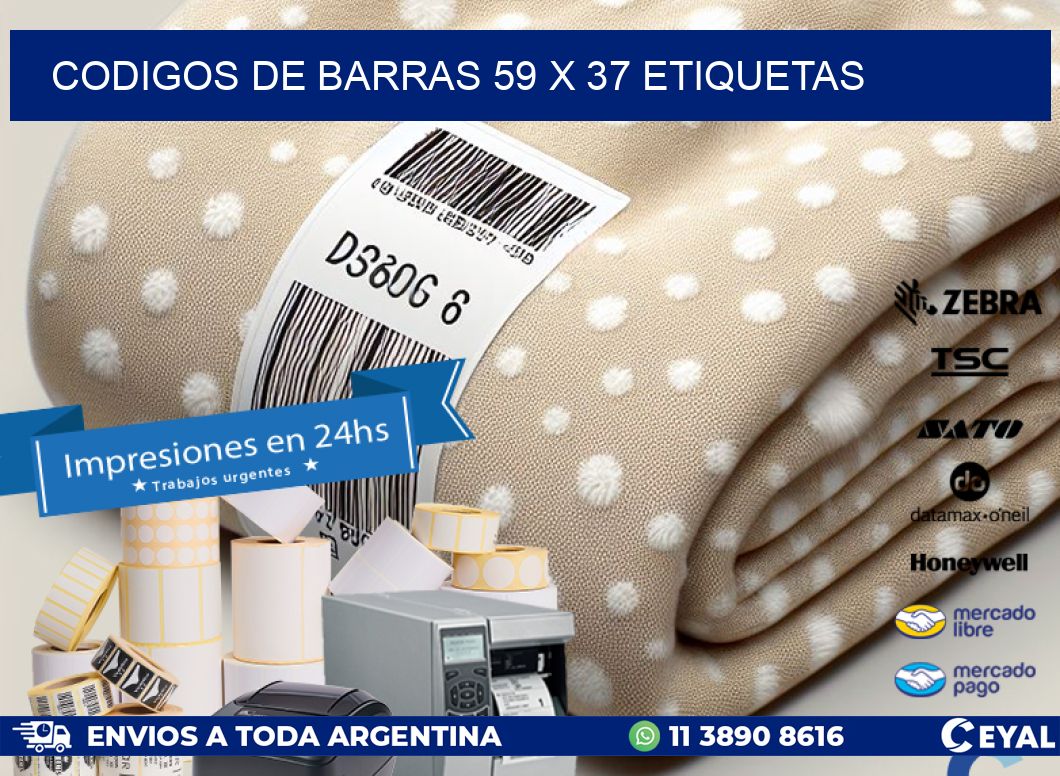 codigos de barras 59 x 37 etiquetas