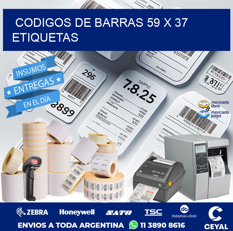 codigos de barras 59 x 37 etiquetas