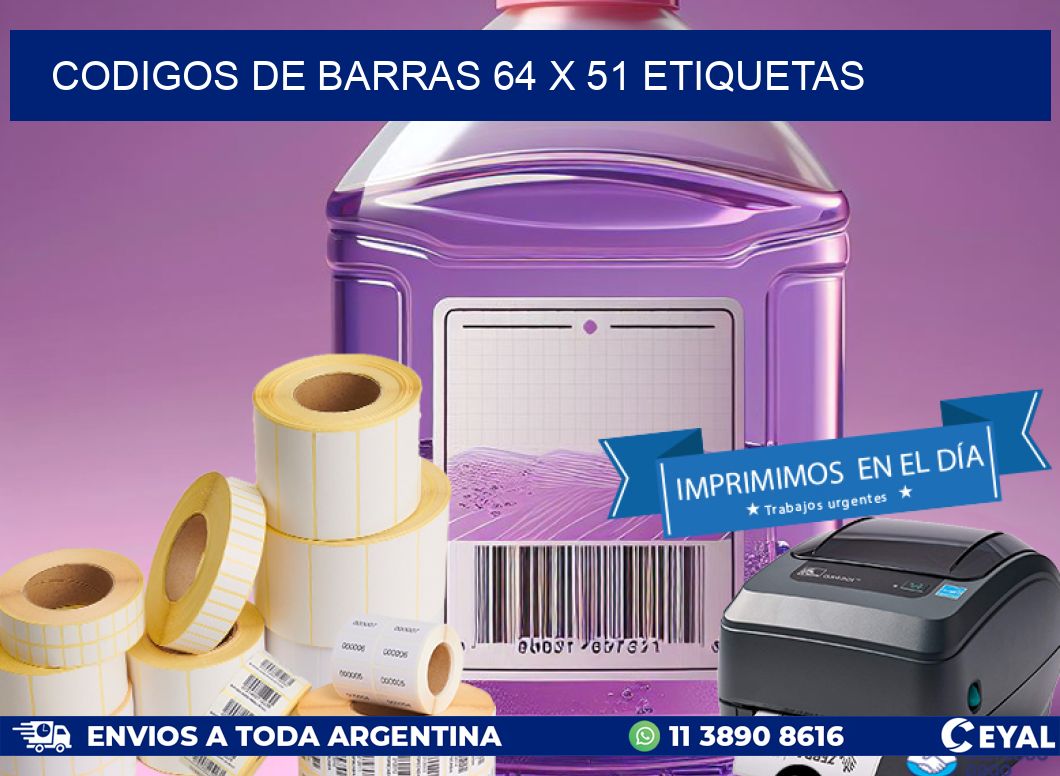 codigos de barras 64 x 51 etiquetas