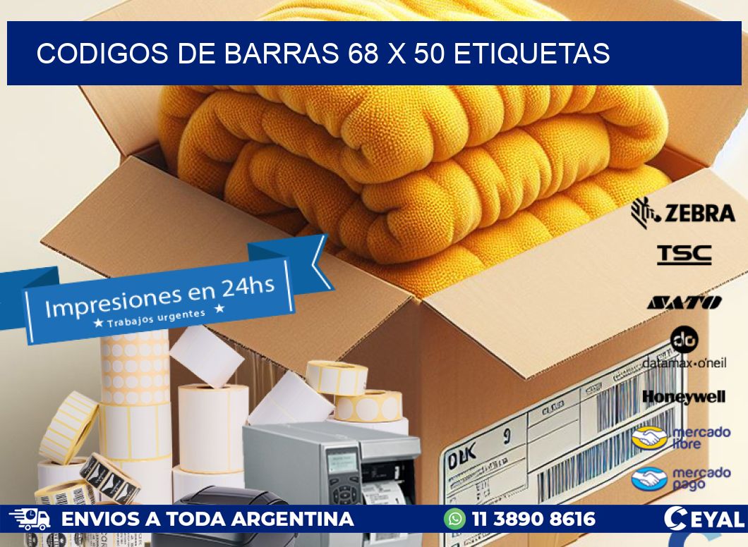 codigos de barras 68 x 50 etiquetas