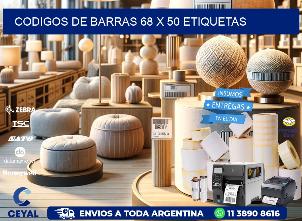 codigos de barras 68 x 50 etiquetas
