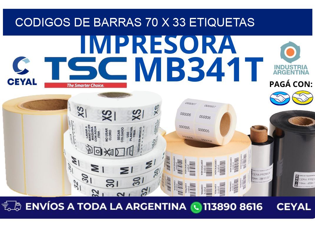 codigos de barras 70 x 33 etiquetas