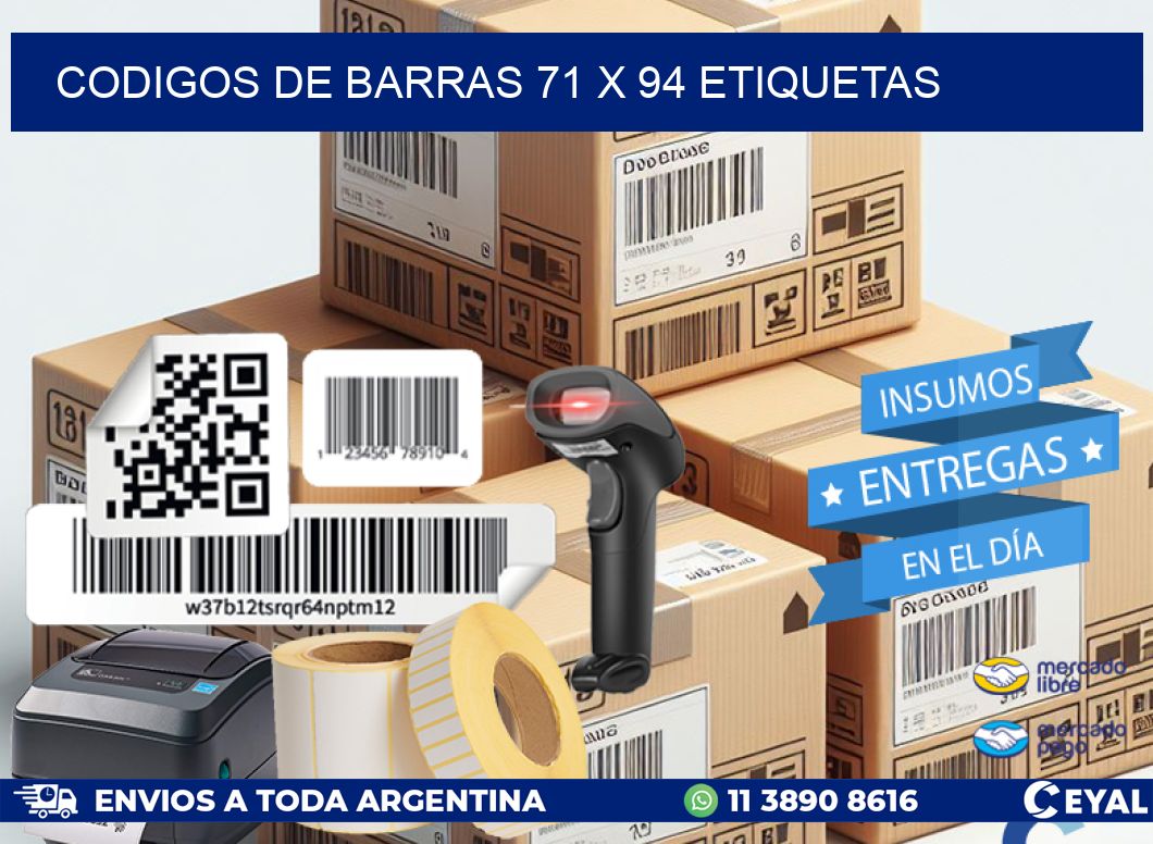 codigos de barras 71 x 94 etiquetas