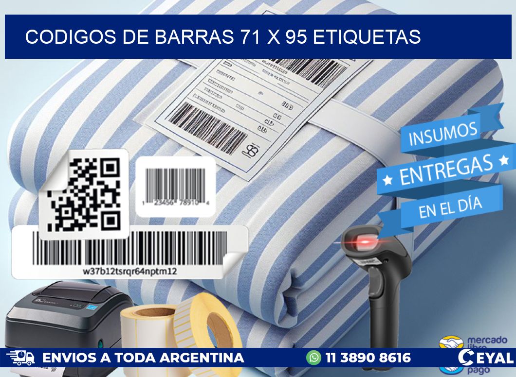 codigos de barras 71 x 95 etiquetas