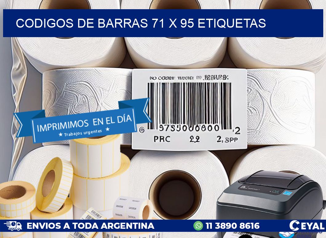 codigos de barras 71 x 95 etiquetas