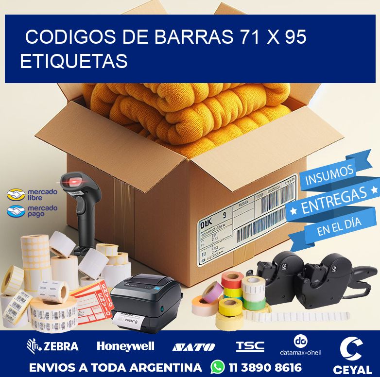 codigos de barras 71 x 95 etiquetas