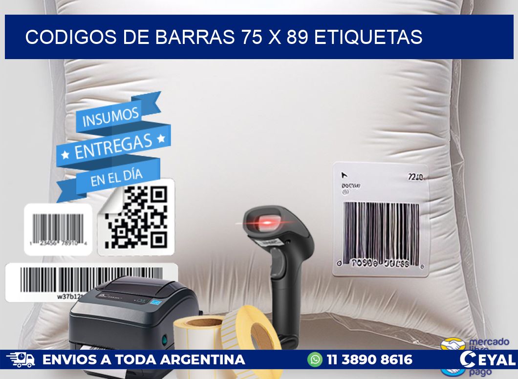 codigos de barras 75 x 89 etiquetas