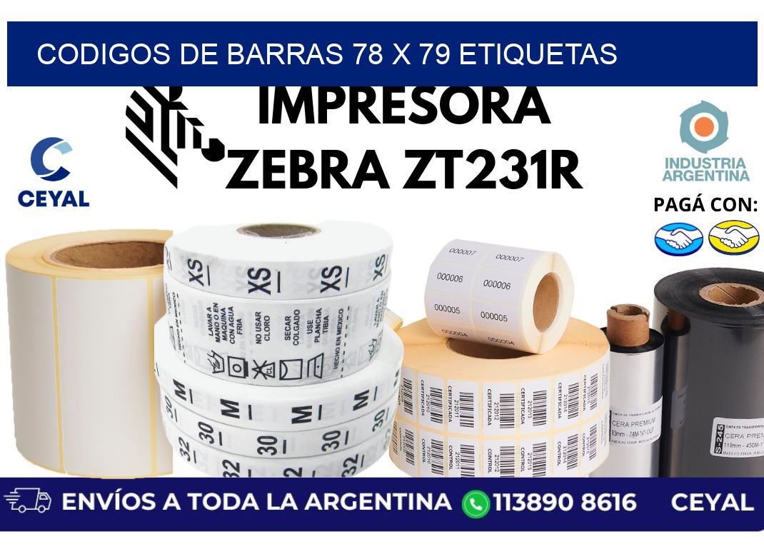 codigos de barras 78 x 79 etiquetas
