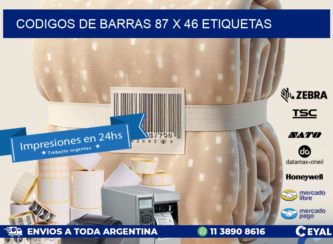 codigos de barras 87 x 46 etiquetas